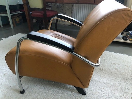 Jencikova Leather Chair Armchair Ochre Yellow