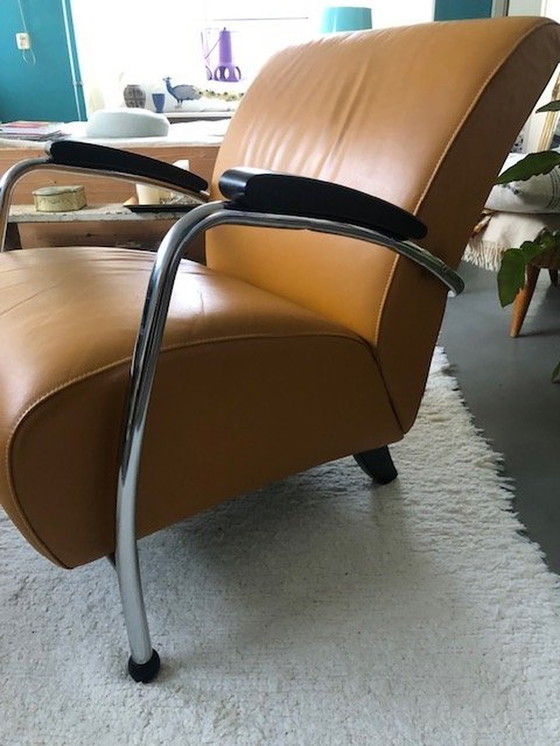 Image 1 of Jencikova Leather Chair Armchair Ochre Yellow