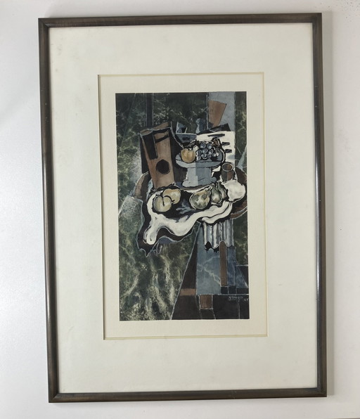 Lithograph - Poires Et Peches - Georges Braque (After)