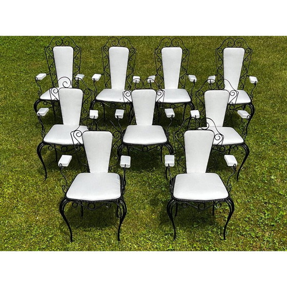 Image 1 of Vintage wrought iron garden armchair, France 1940