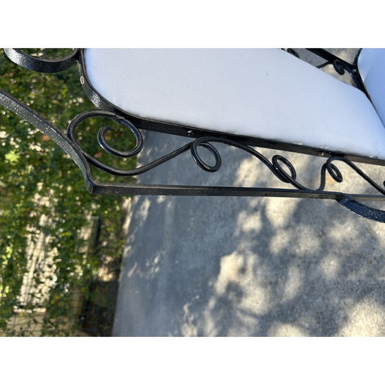 Image 1 of Vintage wrought iron garden armchair, France 1940