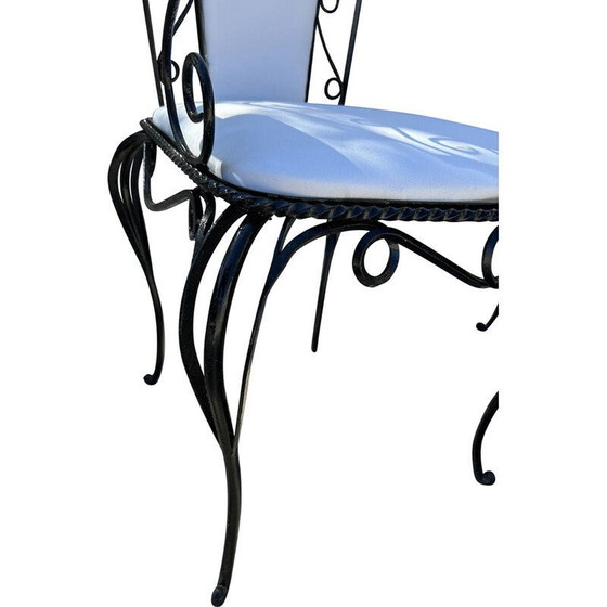 Image 1 of Vintage wrought iron garden armchair, France 1940