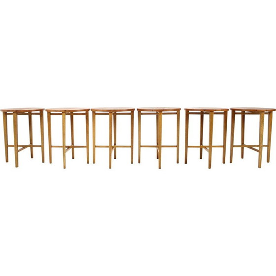 Image 1 of Vintage folding stool in wood and teak by Poul Hundevad, Denmark 1960