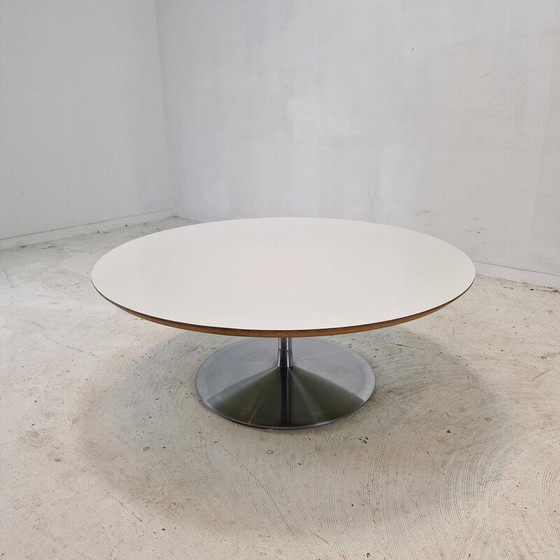 Image 1 of Vintage "Circle" coffee table in wood veneer by Pierre Paulin for Artifort, 1960