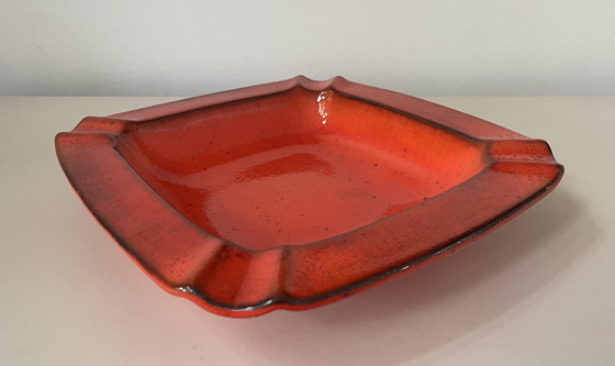 Image 1 of Scheurich Keramik - Orange Xl Ashtray Model 436-24