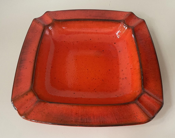 Image 1 of Scheurich Keramik - Orange Xl Ashtray Model 436-24