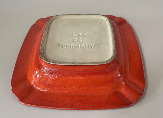 Image 1 of Scheurich Keramik - Orange Xl Ashtray Model 436-24