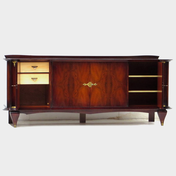 Image 1 of Art Deco buffet sideboard in walnut by Jules Leleu