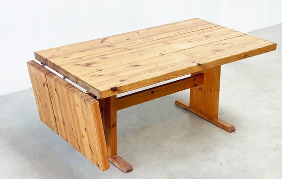 Image 1 of 1980's pine extendable dining table