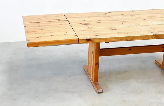 Image 1 of 1980's pine extendable dining table