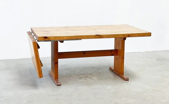 Image 1 of 1980's pine extendable dining table