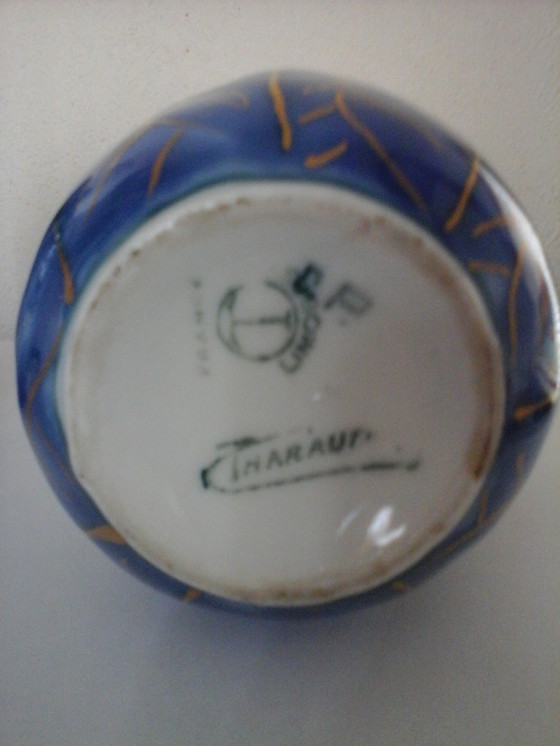 Image 1 of Art/Deco Limoges Porcelain Vase By Camille Tharaud 15.8Cm