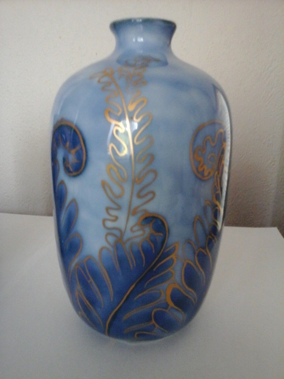 Image 1 of Art/Deco Limoges Porcelain Vase By Camille Tharaud 15.8Cm