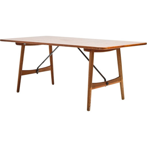 Vintage "Model 158" teak table by Børge Mogensen for Søborg, 1950