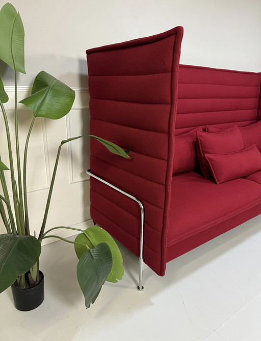 Vitra Alcove designer brand sofa classic red couch office