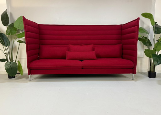 Vitra Alcove designer brand sofa classic red couch office