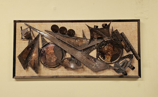 Vintage Brutalist Hendrik Horst Wall Panel Wall Object