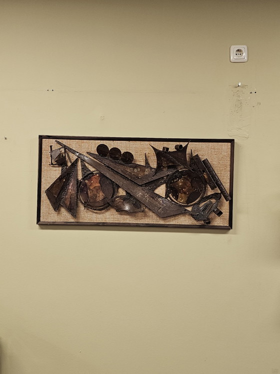 Image 1 of Panel de pared brutalista vintage de Hendrik Horst 
