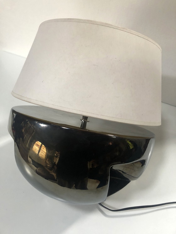 Image 1 of Large Vintage Lamp - Faïence Émaillée - Louis Drimmer - Space Age - 1960