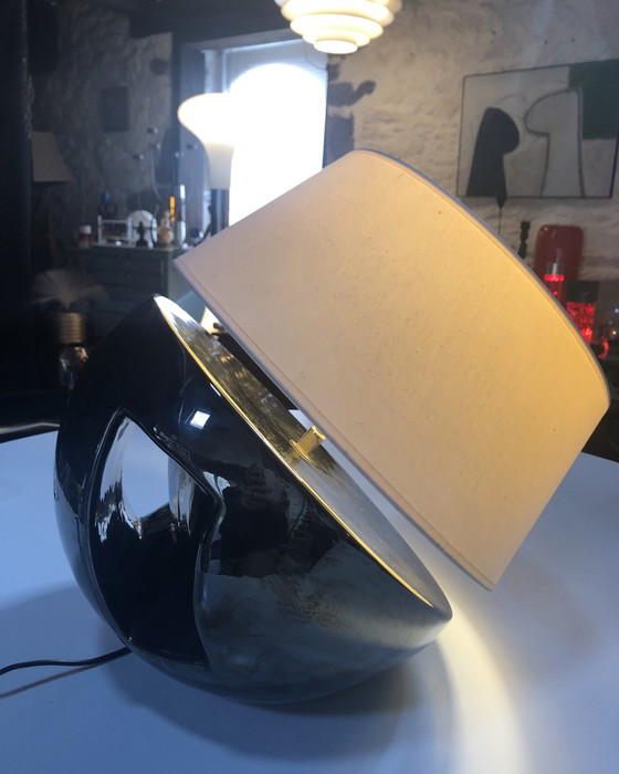 Image 1 of Large Vintage Lamp - Faïence Émaillée - Louis Drimmer - Space Age - 1960