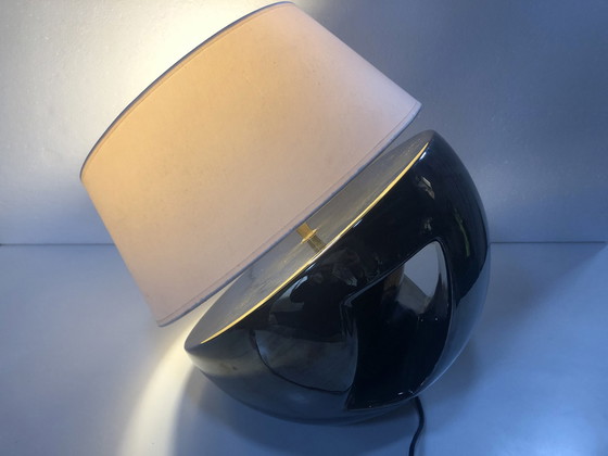 Image 1 of Large Vintage Lamp - Faïence Émaillée - Louis Drimmer - Space Age - 1960