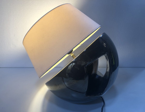 Image 1 of Large Vintage Lamp - Faïence Émaillée - Louis Drimmer - Space Age - 1960