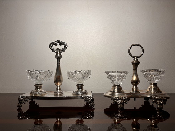 Image 1 of 2 Double Salt Cellars 19Th Century Baccatat 