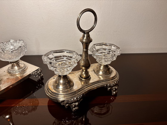 Image 1 of 2 Double Salt Cellars 19Th Century Baccatat 