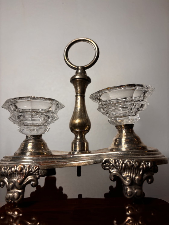 Image 1 of 2 Double Salt Cellars 19Th Century Baccatat 