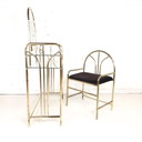 Table de toilette vintage avec chaise