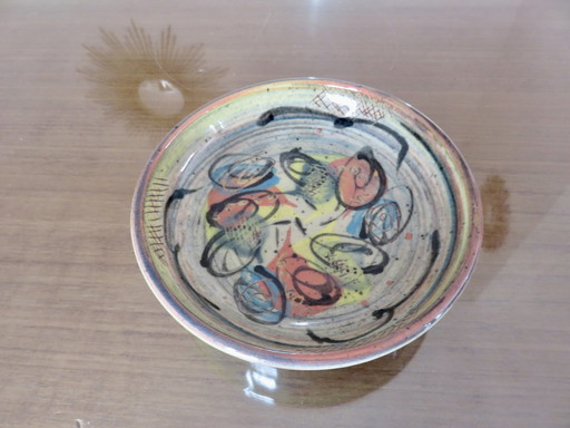 Ceramic Pocket Dish Signed