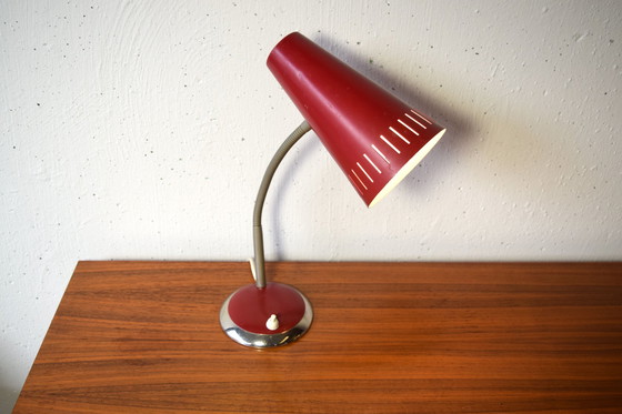 Image 1 of Vintage Red Table Lamp Table Lamp 1960