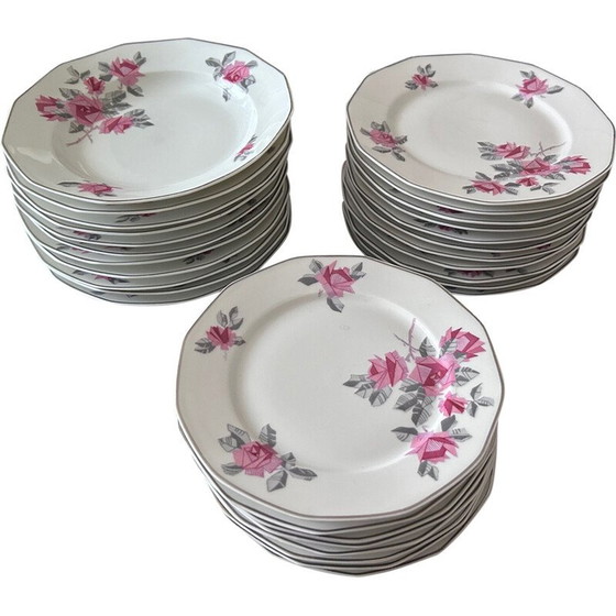 Image 1 of Vintage Art Deco service in Limoge porcelain for Mc et Cie, 1930