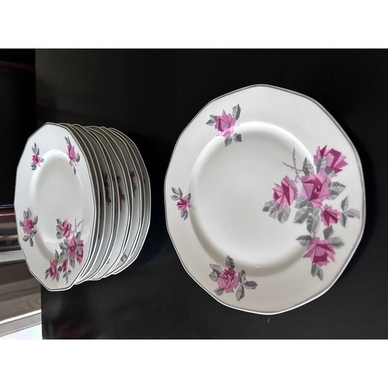 Image 1 of Vintage Art Deco service in Limoge porcelain for Mc et Cie, 1930