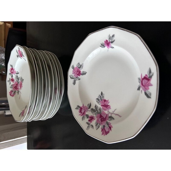 Image 1 of Vintage Art Deco service in Limoge porcelain for Mc et Cie, 1930