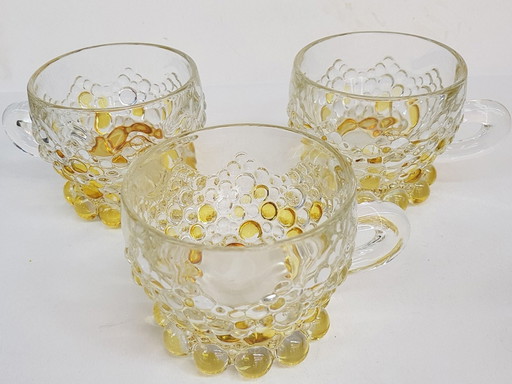 7X Crystal Glass Bowl Set, 1970S