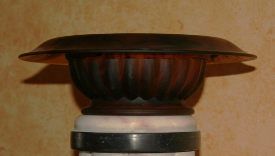 Image 1 of Art Deco Glass Bowl With Organic Pattern