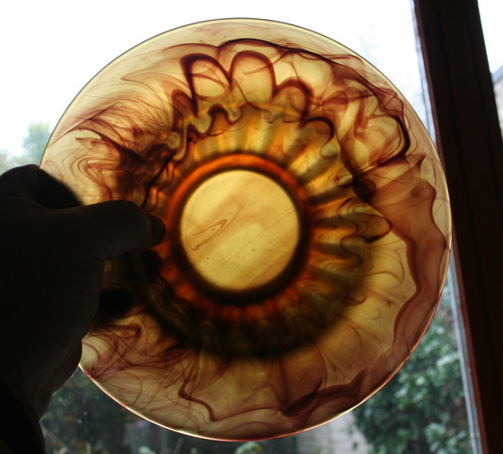 Image 1 of Art Deco Glass Bowl With Organic Pattern