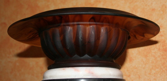 Image 1 of Art Deco Glass Bowl With Organic Pattern