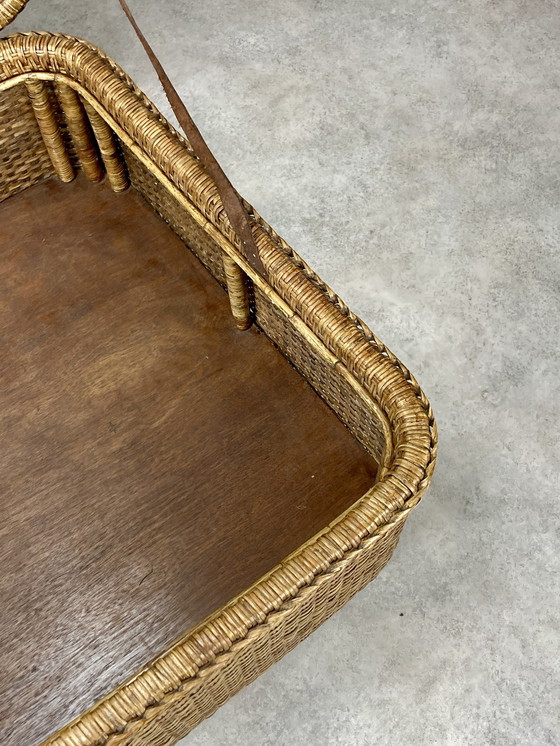 Image 1 of Xl Rattan Chest Coffee Table Side Table With Tray