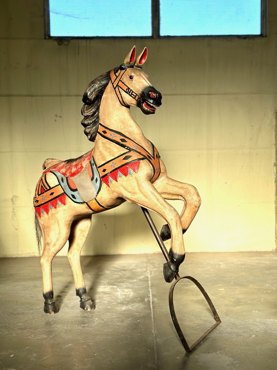 Image 1 of Wooden carousel circus horse