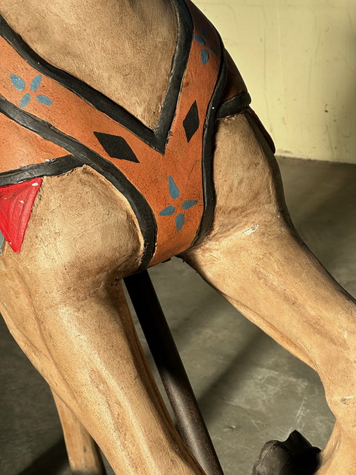 Wooden carousel circus horse