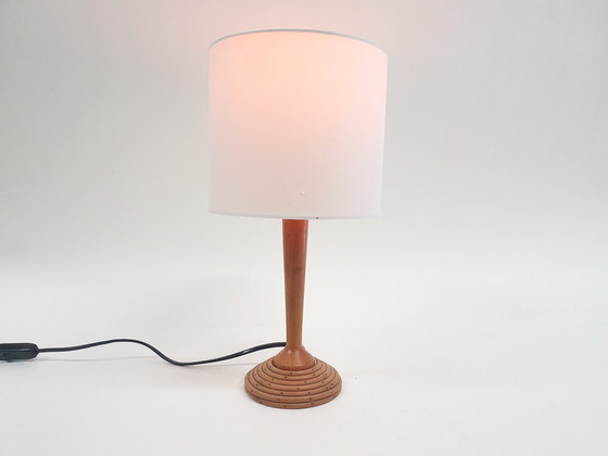 Image 1 of Petite lampe de table vintage en bambou, années 1960