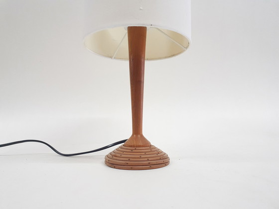 Image 1 of Vintage small bamboo table light, 1960's