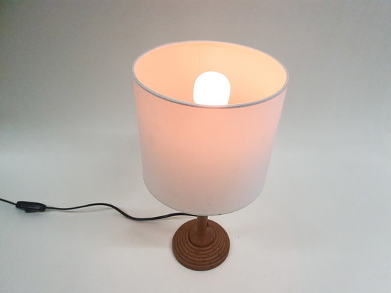 Image 1 of Vintage small bamboo table light, 1960's