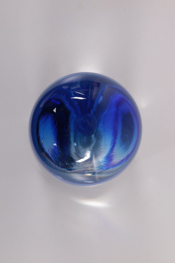 Image 1 of W. Hesse O.Horn Paperweight with blue