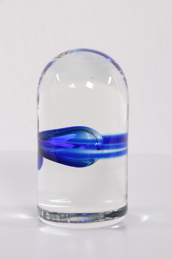 Image 1 of W. Hesse O.Horn Paperweight with blue