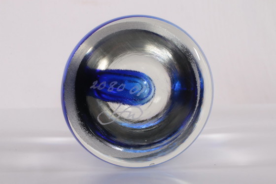 Image 1 of W. Hesse O.Horn Paperweight with blue