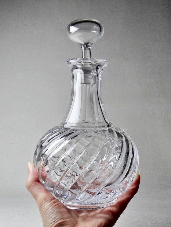 Image 1 of Petite Carafe Cristal De Baccarat Ancienne Modèle Bambou/Tors Xixe Xxe