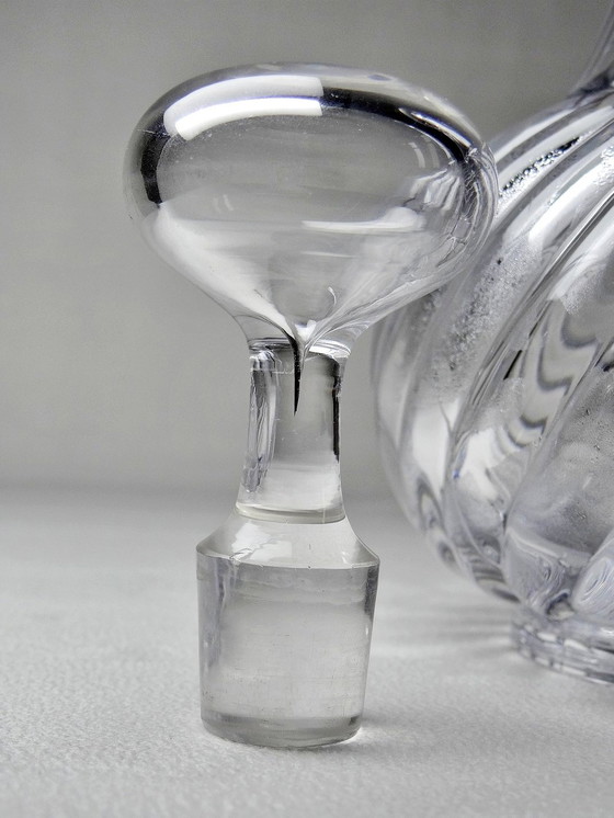 Image 1 of Petite Carafe Cristal De Baccarat Ancienne Modèle Bambou/Tors Xixe Xxe